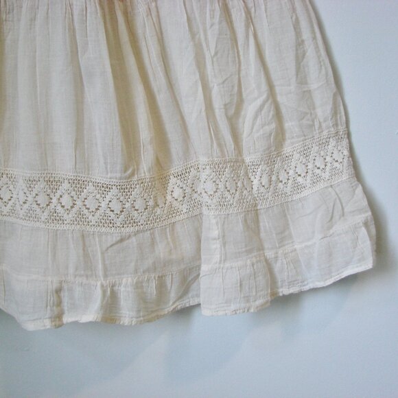 Cream Prairie Maxi Dress Crochet Lace Romantic Boho Coastal Cowgirl Beach Medium - Picture 10 of 16